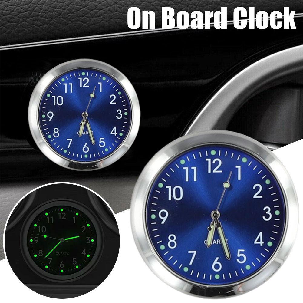 thumbnail image 4 of Wartleves Reloj analógico de cuarzo luminoso de bolsillo pequeño con adhesivo para coche o barco, 4 of 7