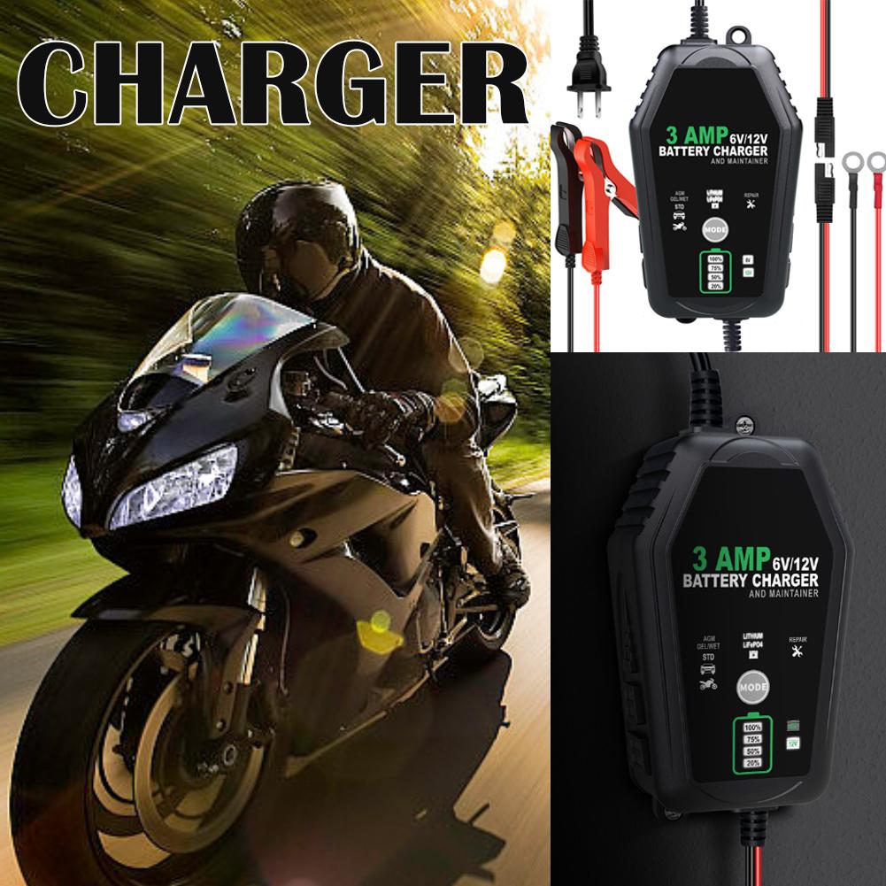 thumbnail image 2 of Ruifaya Cargador de batería para automóvil de 6 V, 12 V, 3 A, cargador de motocicleta, reparación de cargador de batería, el mejor, 2 of 7