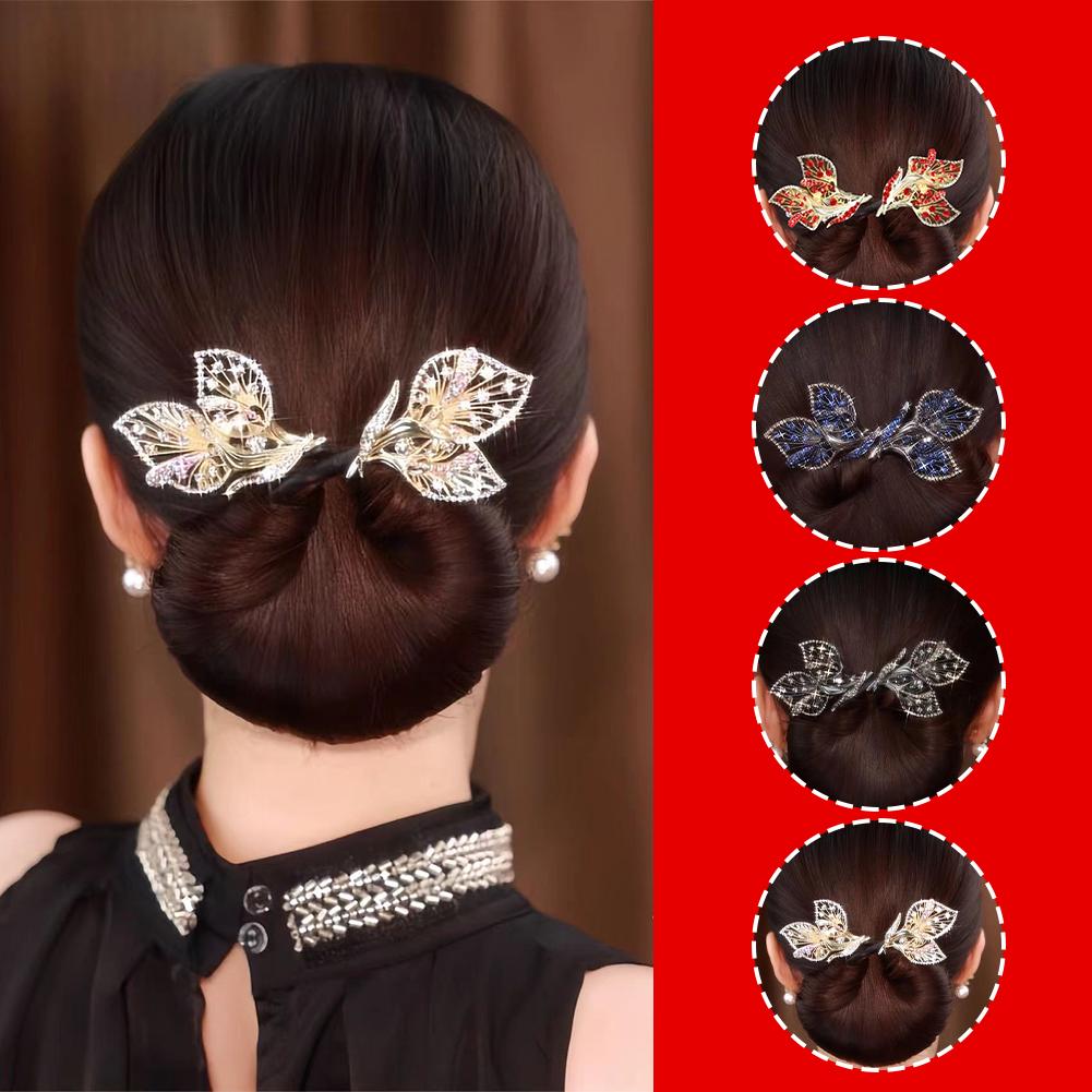 thumbnail image 4 of SGACAI Rizador de pelo perezoso para mujer, pinza para el pelo con forma de mariposa, accesorios para moños, 4 of 7