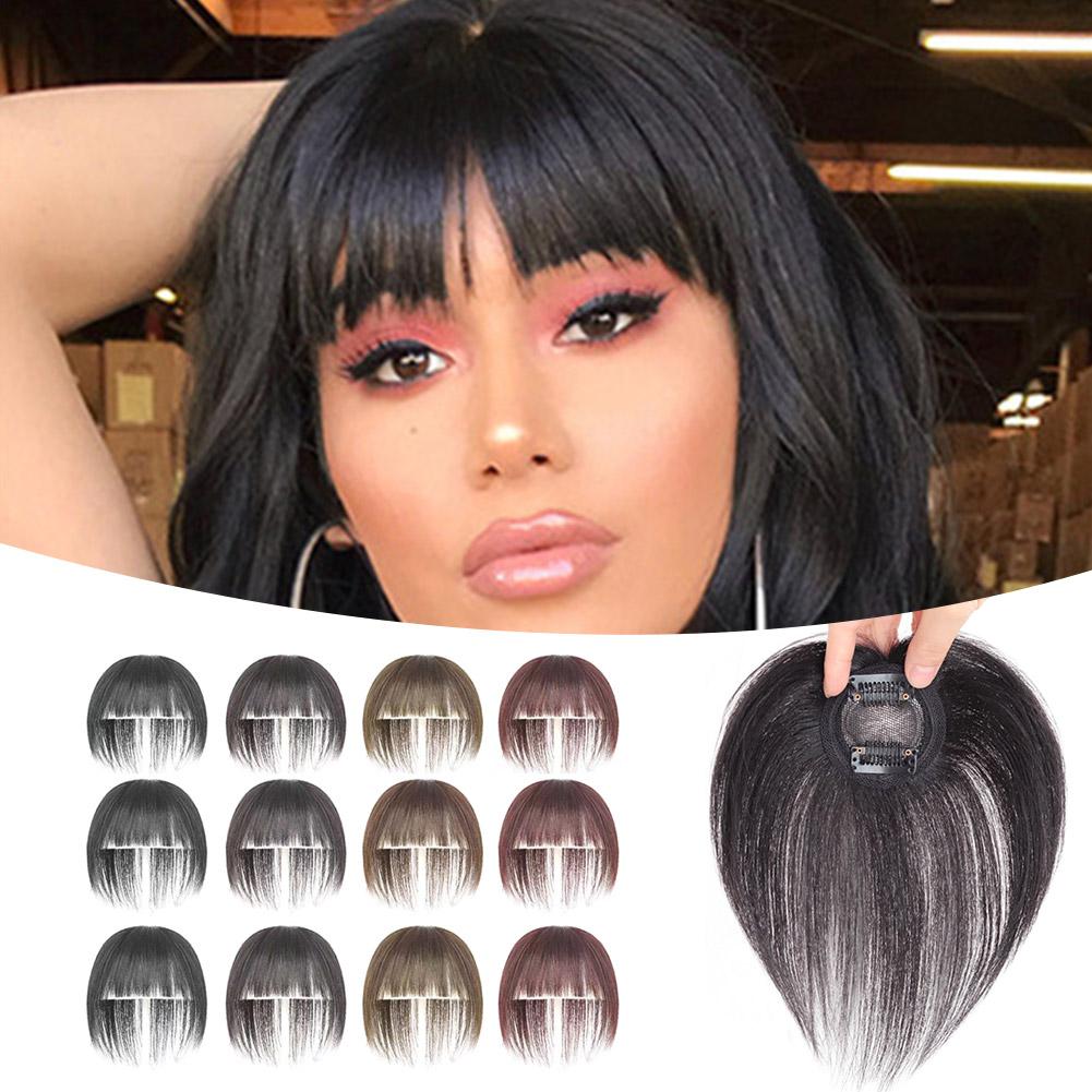 thumbnail image 2 of Ruifaya Peluquín con clip y flequillo para extensión de cabello fino, 2 of 7