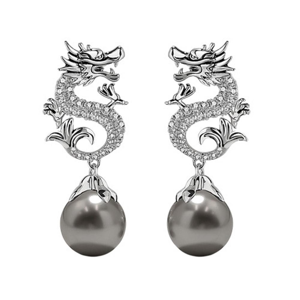 thumbnail image 5 of Ruifaya Pendientes de cuentas colgantes de dragón, pendientes de dragón, pendientes de Año Nuevo 2024 para mujer, 5 of 7