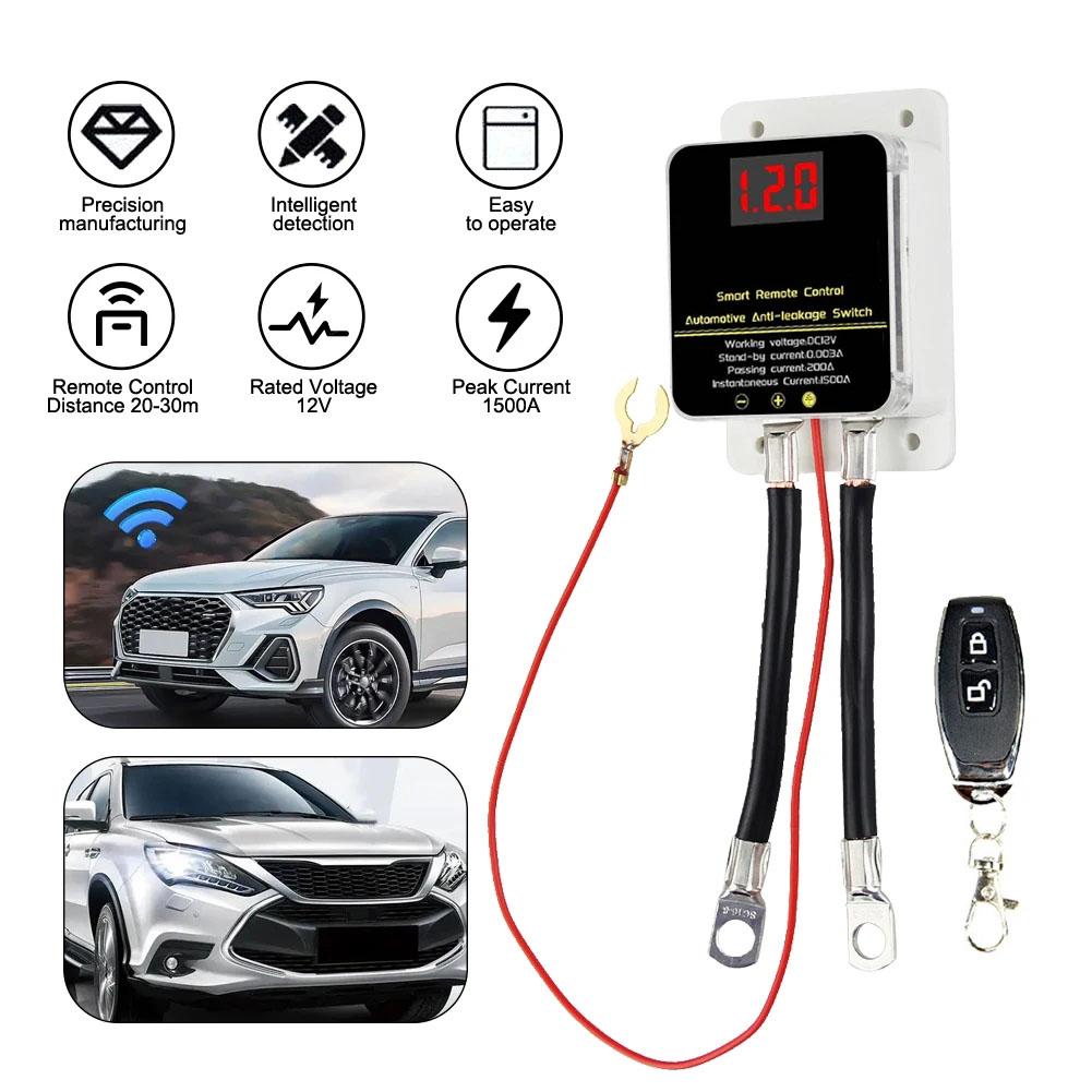 thumbnail image 2 of SGACAI Relé de interruptor de corte de desconexión de batería de automóvil + control remoto inalámbrico 2x, 2 of 7