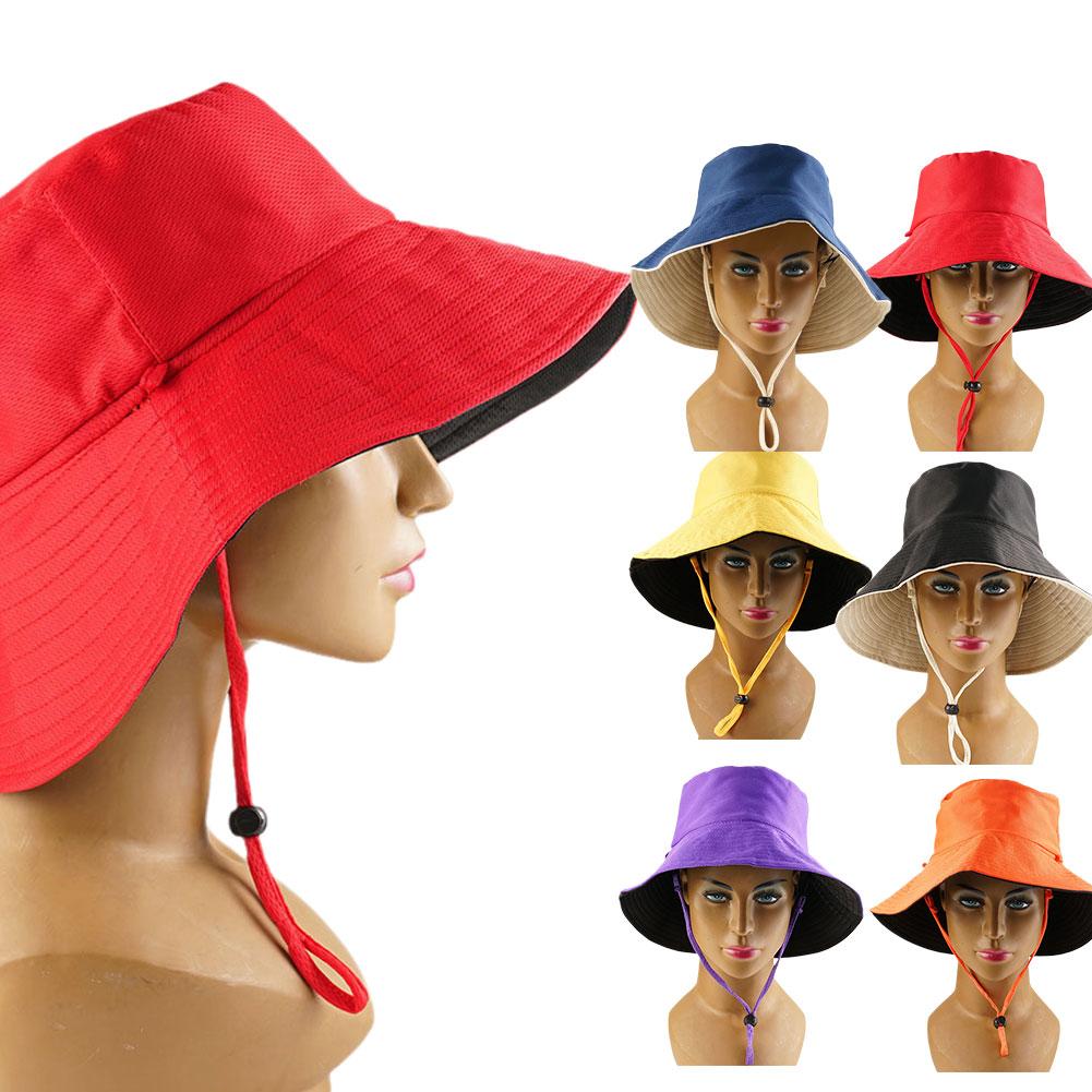 thumbnail image 4 of SGACAI Sombrero de pescador de ala ancha para mujer, sombrero de playa plegable de verano con protección solar, 4 of 7