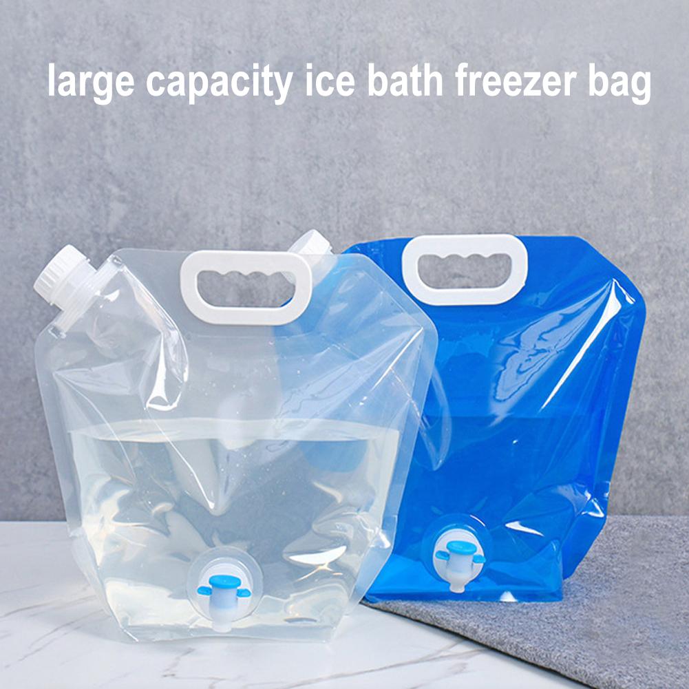 thumbnail image 2 of Ruifaya LQQDREX Bolsa de agua potable portátil plegable, bolsa de congelador de baño de hielo de gran capacidad, bolsa de almacenamiento de agua para acampar al aire libre, senderismo, engrosada, 2 of 7