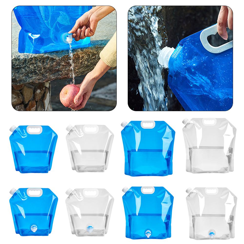 thumbnail image 3 of Ruifaya LQQDREX Bolsa de agua potable portátil plegable, bolsa de congelador de baño de hielo de gran capacidad, bolsa de almacenamiento de agua para acampar al aire libre, senderismo, engrosada, 3 of 7