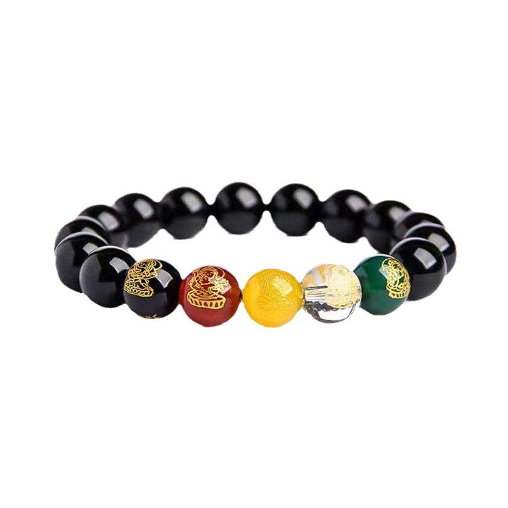 thumbnail image 4 of SGACAI Pulsera energética con amuleto de la suerte y la fortuna para hombre y mujer con cuentas redondas de cinabrio rojo^, 4 of 7