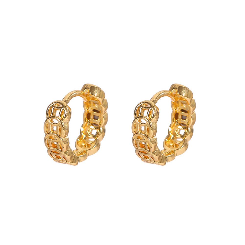 thumbnail image 5 of Ruifaya Pendientes con dijes de moneda atrapasueños de zinc Pendientes con dijes para mujer Hipoalergénicos ∵, 5 of 7