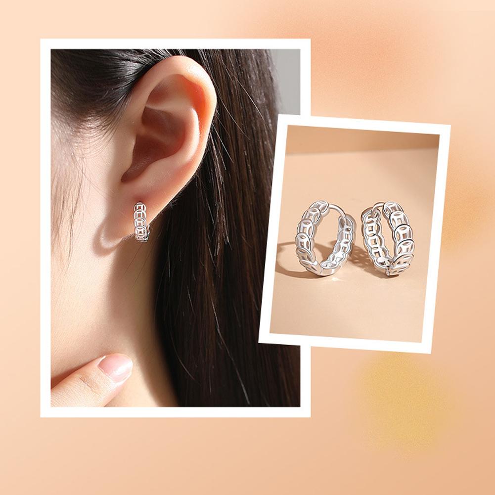 thumbnail image 2 of Ruifaya Pendientes con dijes de moneda atrapasueños de zinc Pendientes con dijes para mujer Hipoalergénicos ∵, 2 of 7