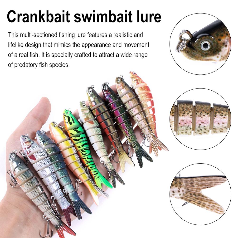 thumbnail image 3 of SGACAI 1 pieza de señuelos de pesca multiarticulados Swimbait que se hunden Wobblers cebo duro, 3 of 7