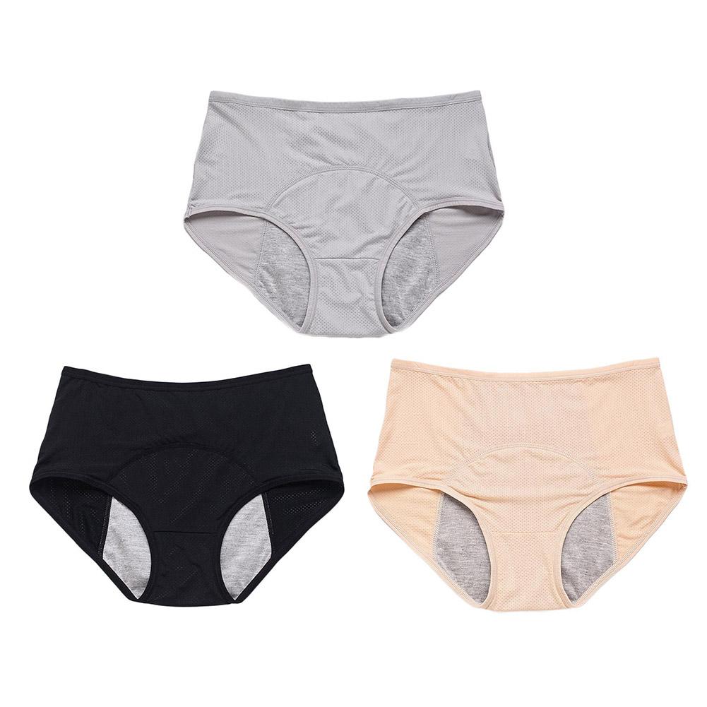 thumbnail image 4 of SGACAI Paquete de 3 bragas menstruales de algodón para mujer, a prueba de fugas, 4 of 7