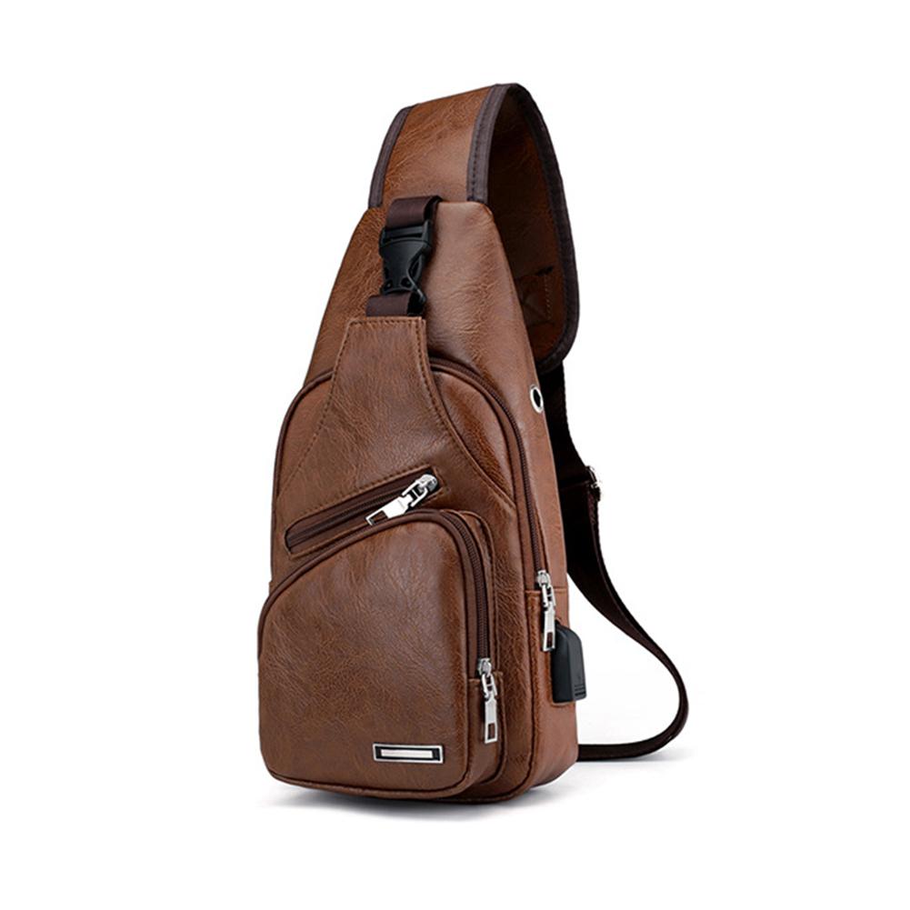 thumbnail image 4 of SGACAI Bolso bandolera de cuero para mujeres, hombres y adultos, bolso bandolera, bolso de pecho, mochila bandolera, 4 of 7