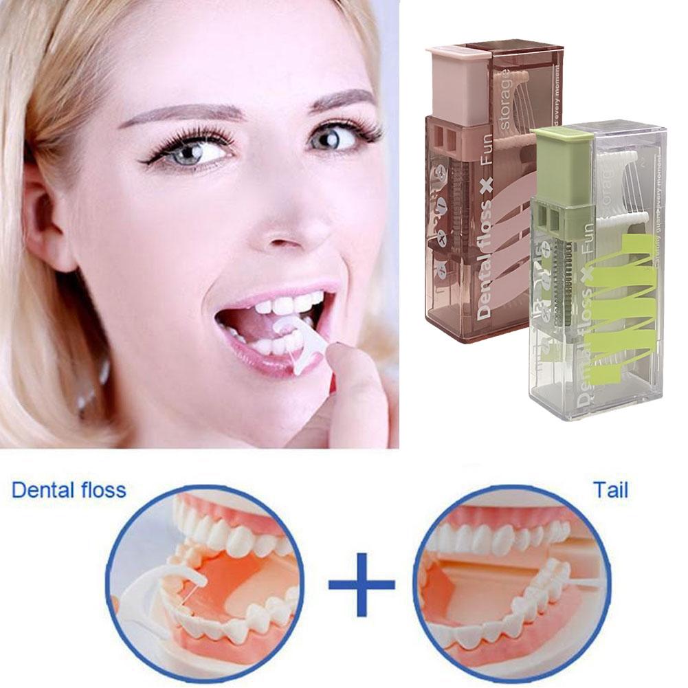 thumbnail image 4 of Wartleves Dispensador de hilo dental portátil con 10 palillos de hilo dental para almacenar hilo dental✨j, 4 of 7