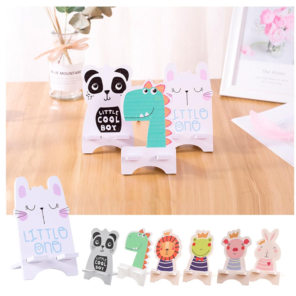 thumbnail image 2 of Ruifaya Soporte para teléfono con dibujos de animales bonitos, soporte para teléfono de madera para personas perezosas T9A4 ωα, 2 of 7