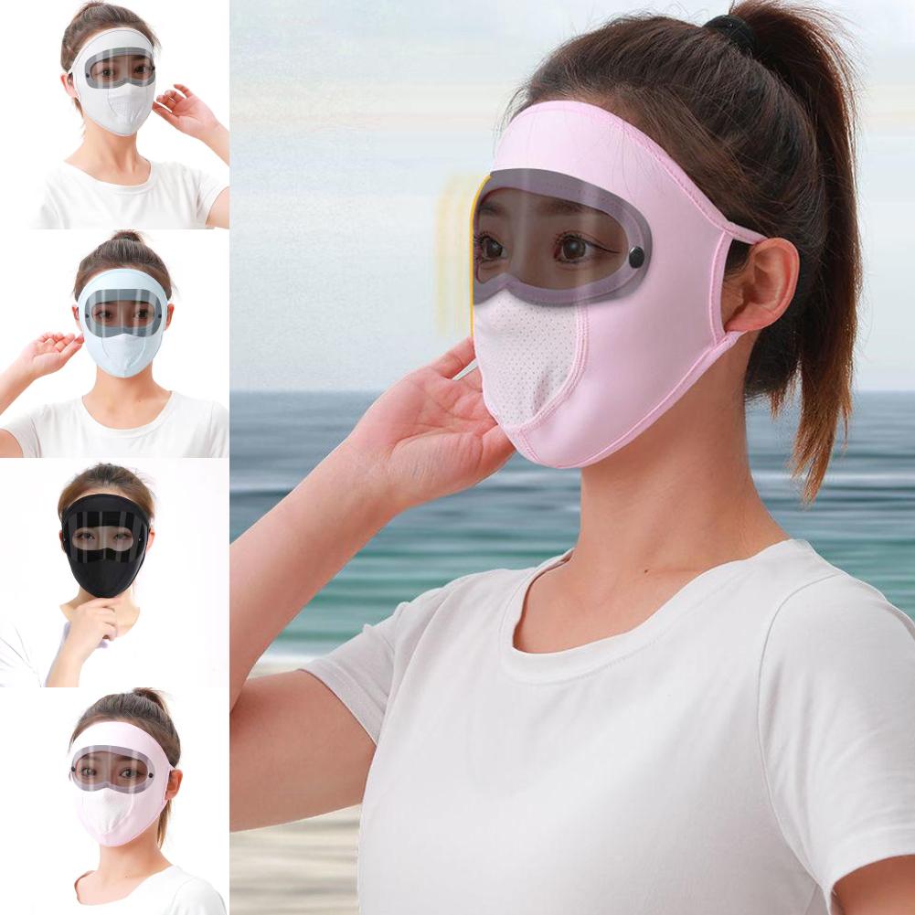thumbnail image 3 of Wartleves Máscara de protección solar para ciclismo con gafas y orificios para respirar que protege contra los rayos UV, 3 of 7