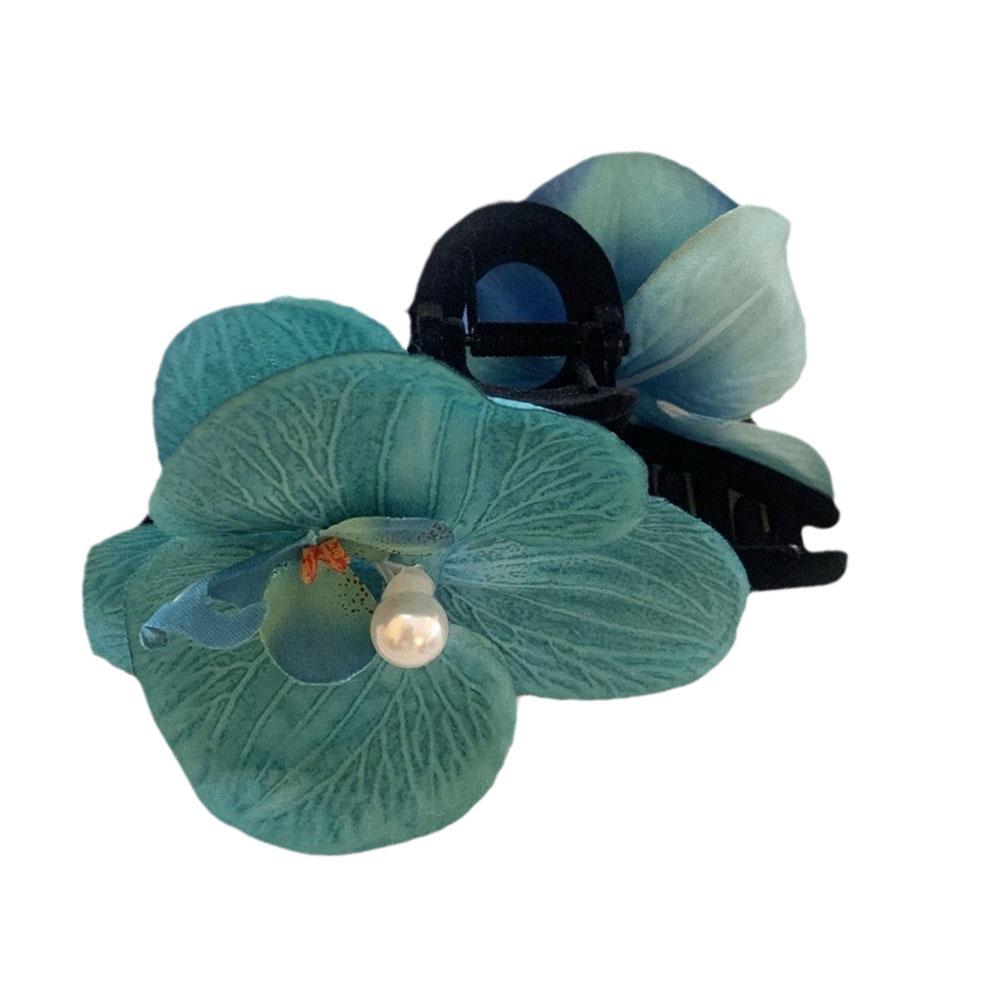 thumbnail image 4 of SGACAI Pinzas para el pelo con flores de phalaenopsis, tocados de moda, horquillas florales retro para el pelo J9K гσ, 4 of 7
