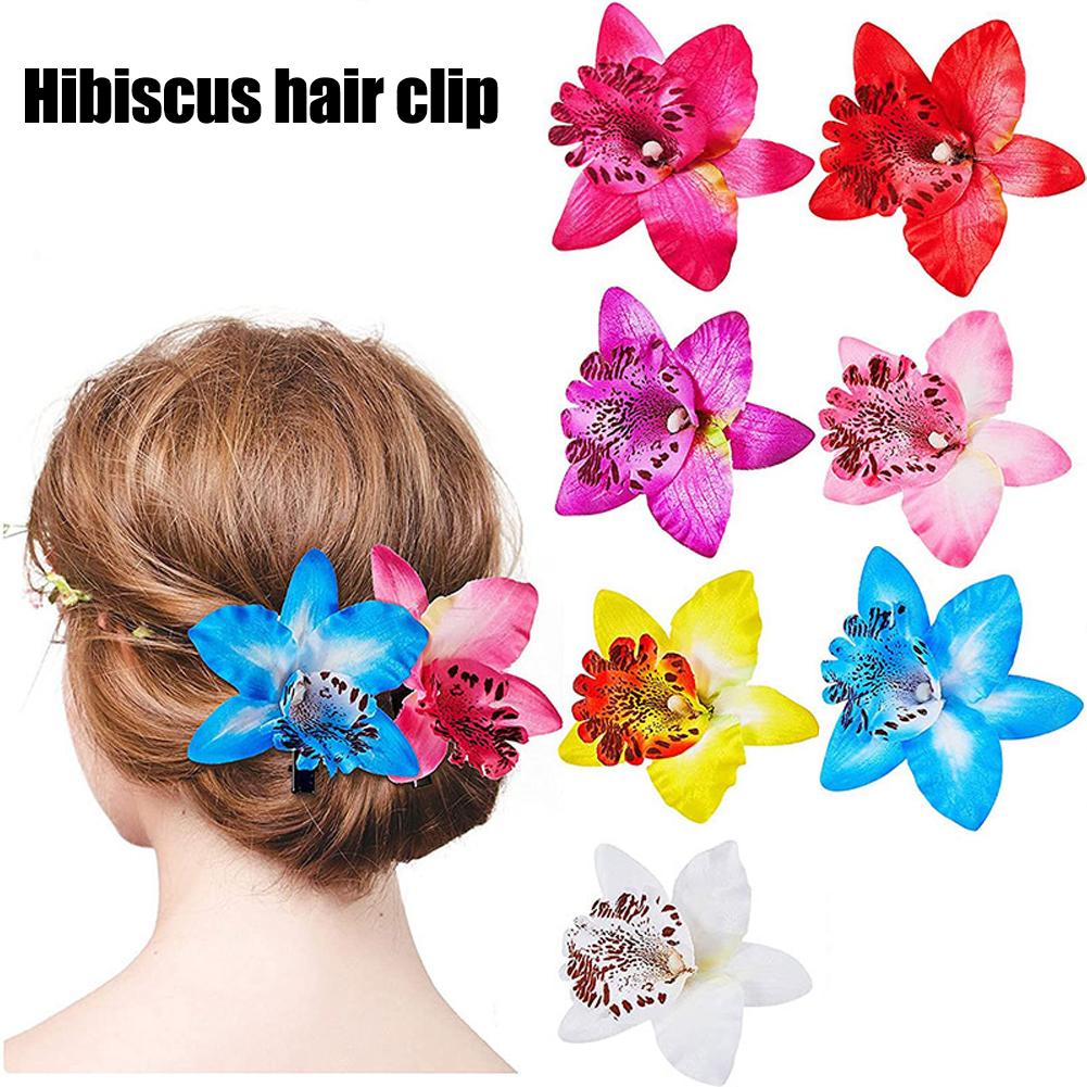 thumbnail image 3 of Wartleves Pinza para el pelo con orquídea tailandesa de Hawái, 3 of 7