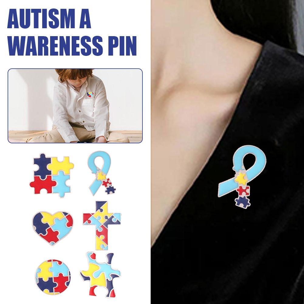 thumbnail image 3 of SGACAI Insignia de esmalte con el lema "Autism Puzzle Mental Health Matters" (Concientización sobre la salud mental y el autismo), 3 of 7