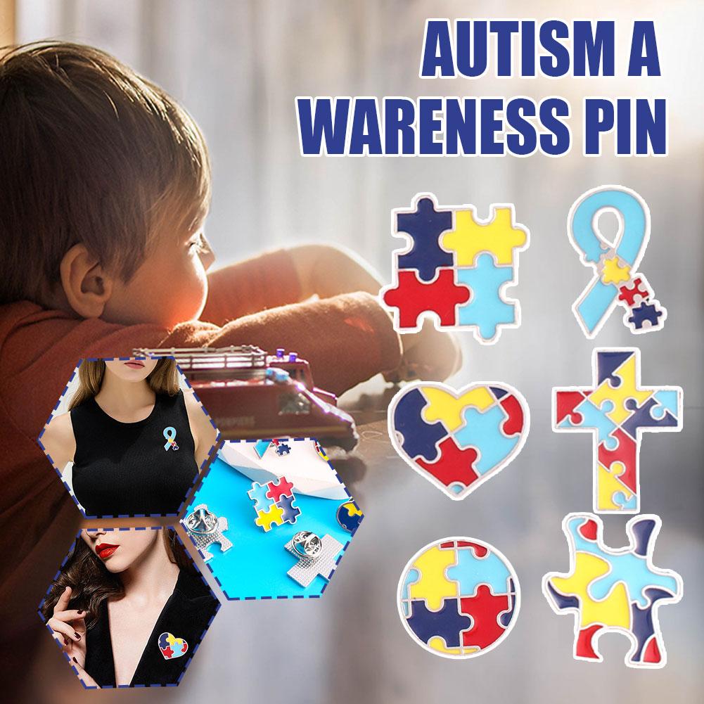 thumbnail image 2 of SGACAI Insignia de esmalte con el lema "Autism Puzzle Mental Health Matters" (Concientización sobre la salud mental y el autismo), 2 of 7
