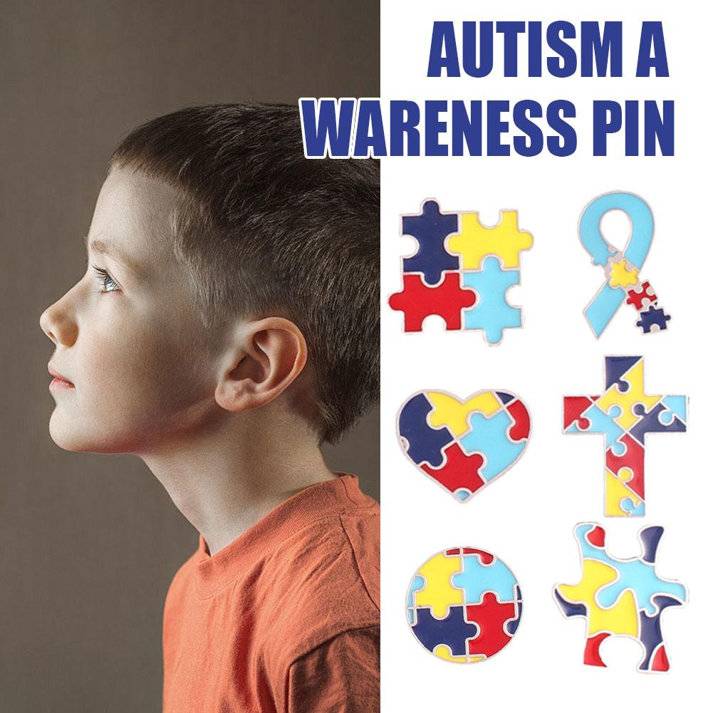 thumbnail image 4 of SGACAI Insignia de esmalte con el lema "Autism Puzzle Mental Health Matters" (Concientización sobre la salud mental y el autismo), 4 of 7