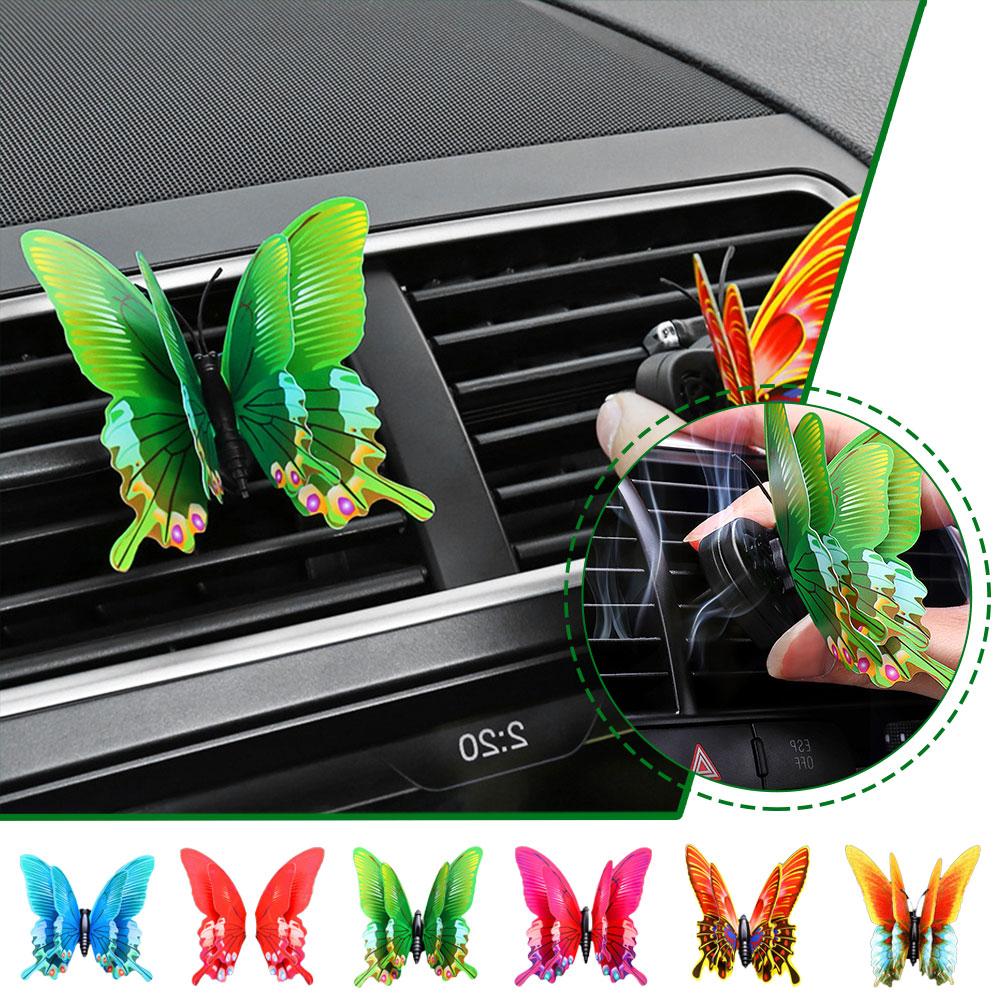 thumbnail image 4 of Ruifaya Clip de perfume con salida de aire de mariposa dinámica para consola central de automóvil, 4 of 7