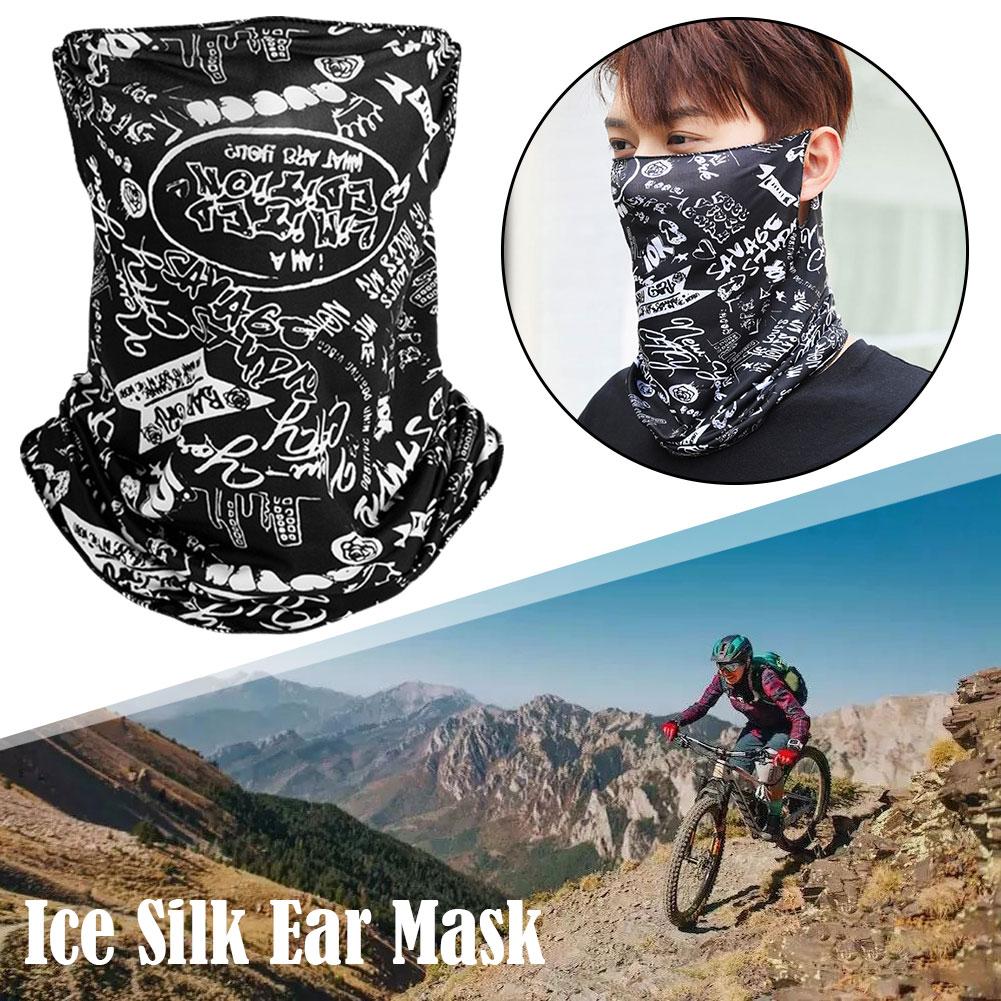 thumbnail image 2 of Ruifaya Máscara de protección solar, velo de seda helada, resistente a los rayos UV, protección para las orejas, bufandas para el cuello al aire libre J2, 2 of 7