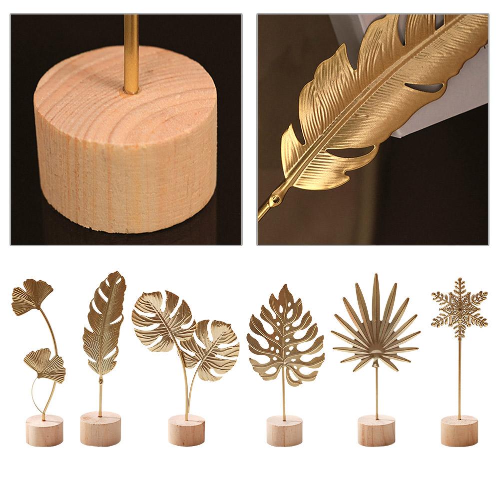 thumbnail image 3 of Ruifaya Estatua de hoja de ginkgo, adornos de metal, escultura de hoja de oro, decoración para el hogar, tamaño mediano, 3 of 7