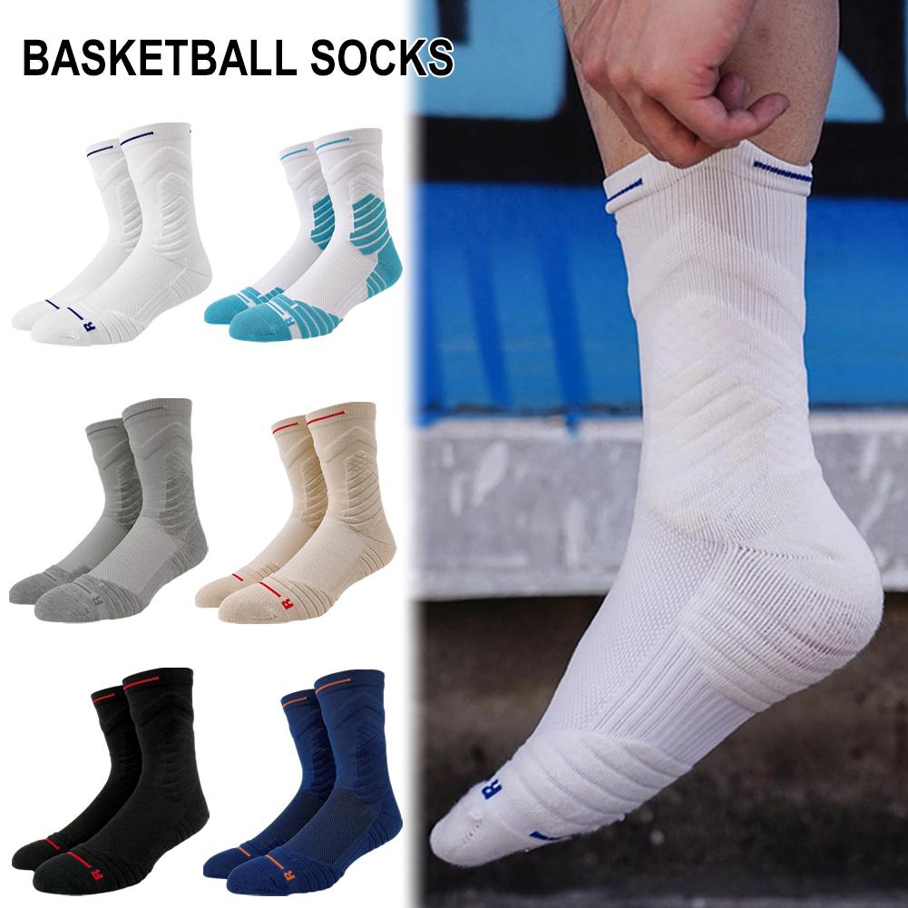 thumbnail image 2 of Wartleves Calcetines de baloncesto para hombre, antideslizantes, con parte inferior de toalla, deportivos, L7W4, profesionales, secos, C5 XN, 2 of 7