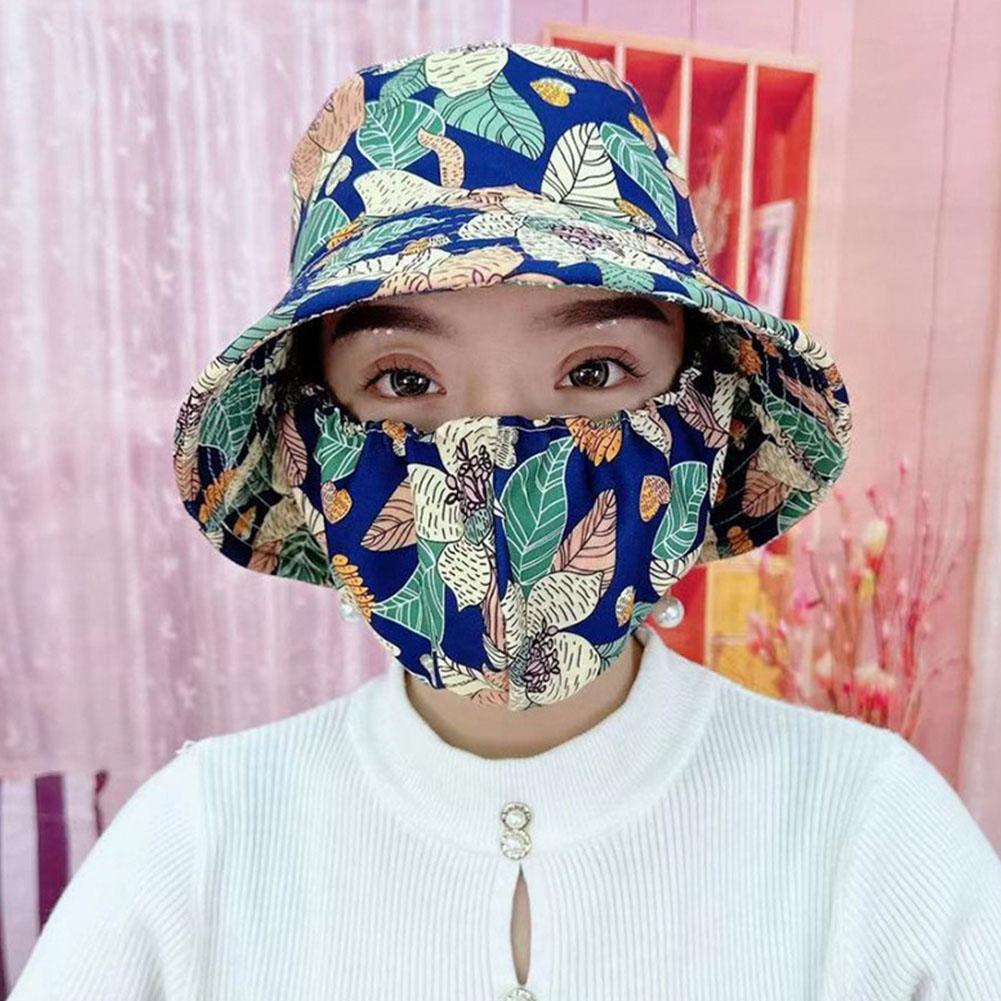 thumbnail image 4 of Wartleves Sombrero para el sol con flores para trabajar al aire libre, sombrero protector solar, con protección facial rápida, 4 of 7