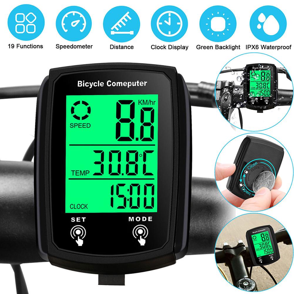thumbnail image 4 of SGACAI Computadora para bicicleta con pantalla LCD digital, resistente al agua y con cable, velocímetro y odómetro, 4 of 7
