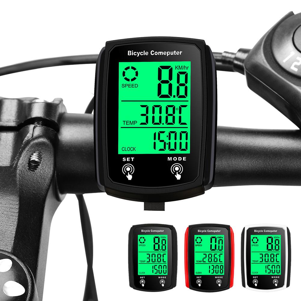 thumbnail image 2 of SGACAI Computadora para bicicleta con pantalla LCD digital, resistente al agua y con cable, velocímetro y odómetro, 2 of 7