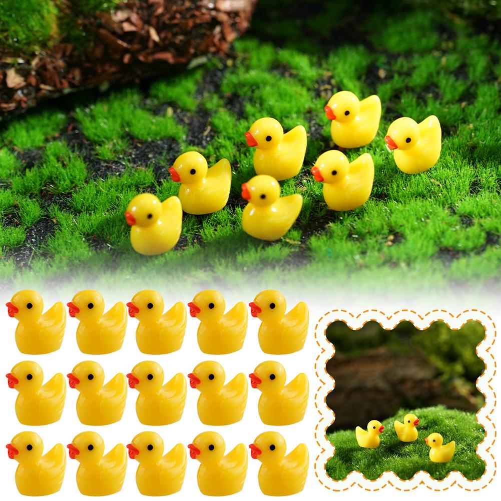 thumbnail image 2 of Wartleves 100/200 piezas de mini patitos de goma, patitos de resina en miniatura, pequeños patitos amarillos, profesor, 2 of 7
