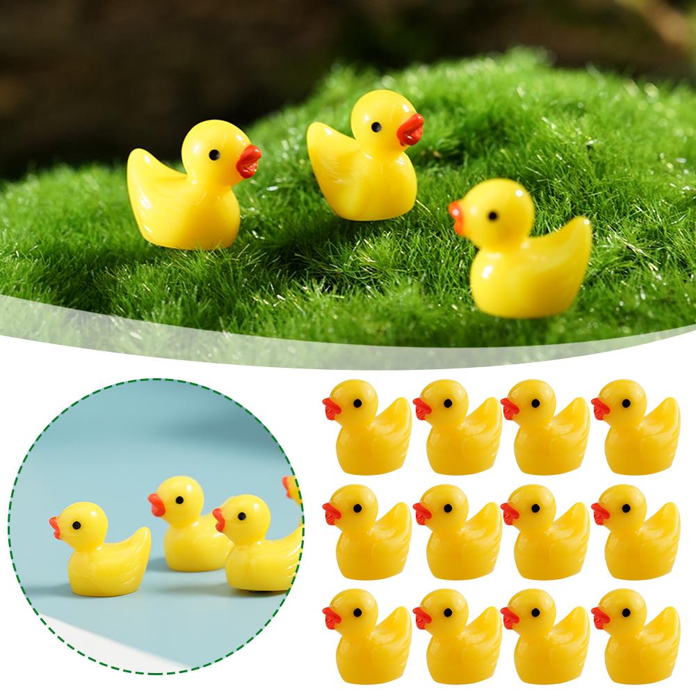 thumbnail image 4 of Wartleves 100/200 piezas de mini patitos de goma, patitos de resina en miniatura, pequeños patitos amarillos, profesor, 4 of 7