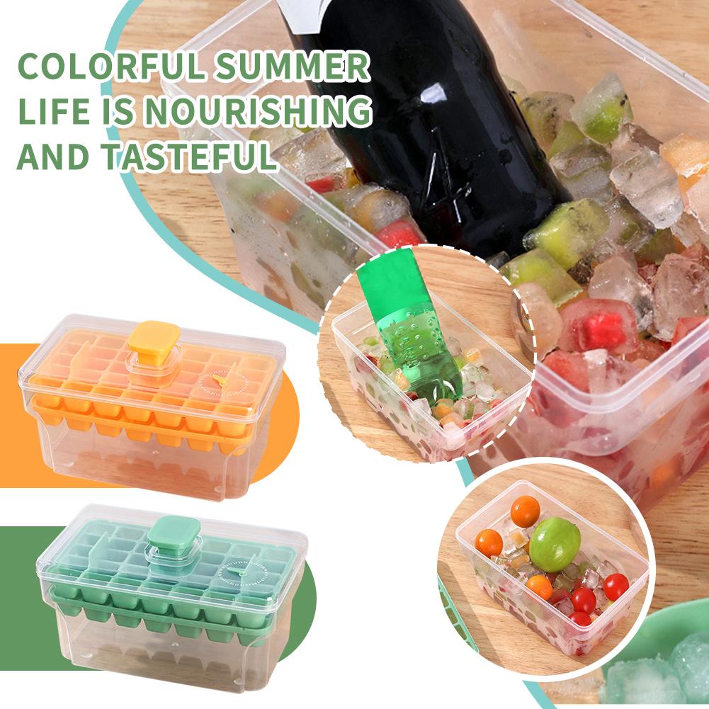 thumbnail image 2 of Ruifaya Bandeja con tapa y caja de almacenamiento Bandeja de silicona PP para hacer 32 cubos Lote U7, 2 of 7