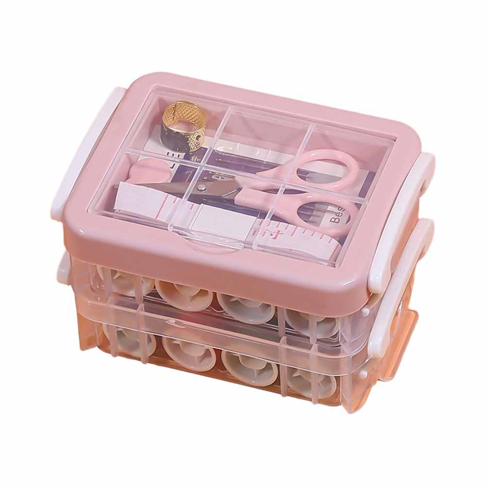 thumbnail image 5 of Wartleves Caja de almacenamiento de herramientas para kit de costura, organizador de agujas, hilo y tijeras, contiene Y0Y6, 5 of 7