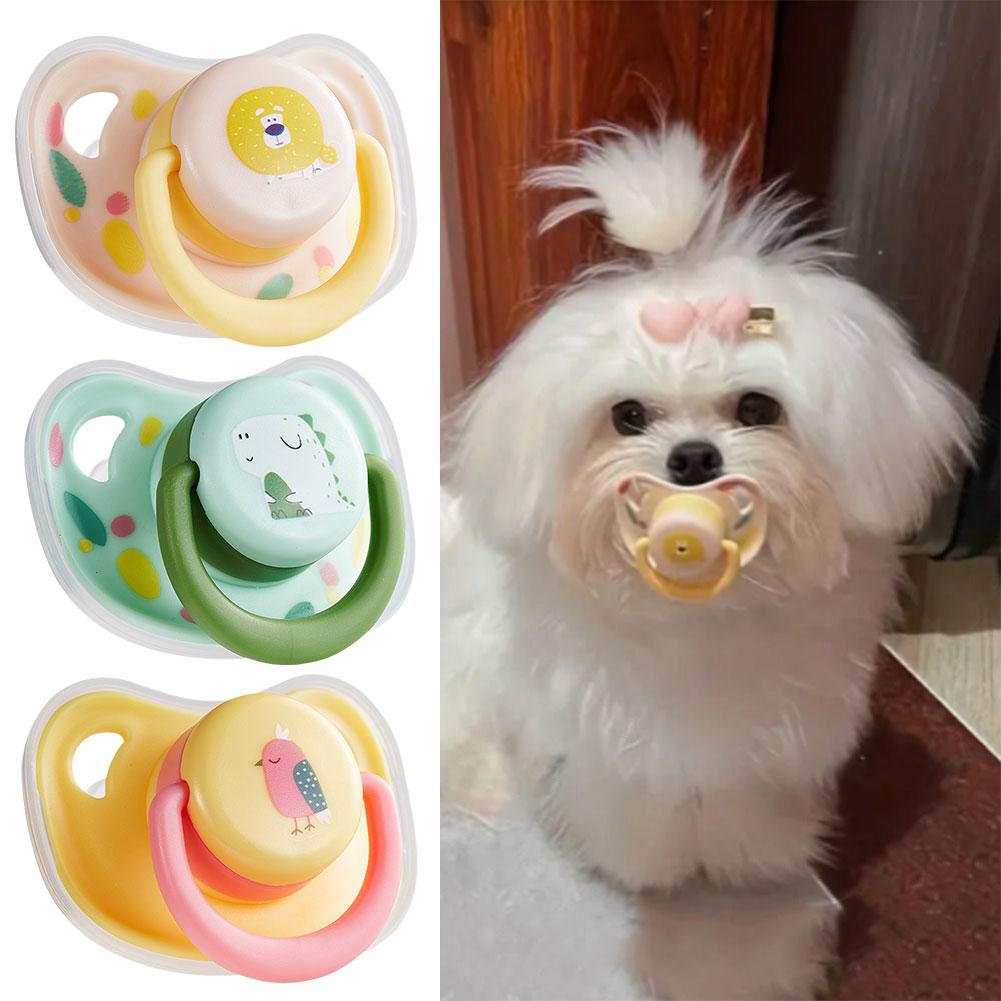 thumbnail image 2 of Wartleves Chupete calmante para mascotas resistente a las mordeduras, juguete de limpieza de dientes para cachorros de silicona, 2 of 7