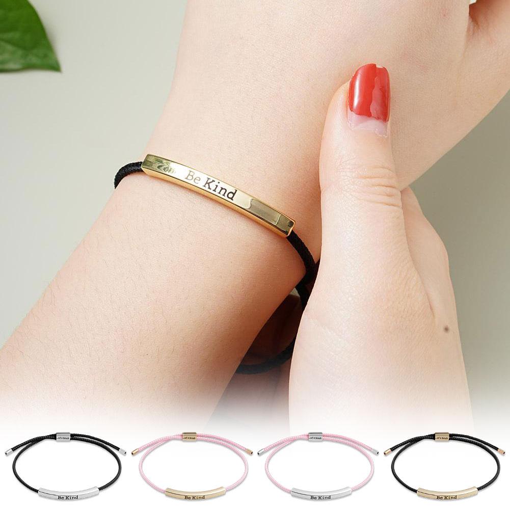 thumbnail image 2 of SGACAI 2024 Nueva pulsera de tubo motivacional Be Kind of a ajustable trenzada nueva, 2 of 7