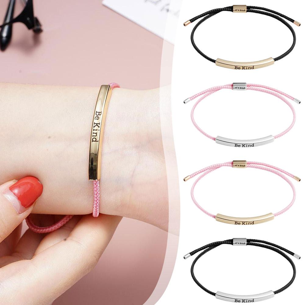 thumbnail image 4 of SGACAI 2024 Nueva pulsera de tubo motivacional Be Kind of a ajustable trenzada nueva, 4 of 7