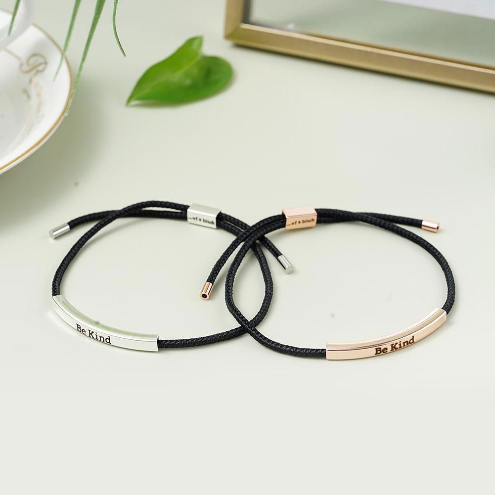 thumbnail image 3 of SGACAI 2024 Nueva pulsera de tubo motivacional Be Kind of a ajustable trenzada nueva, 3 of 7