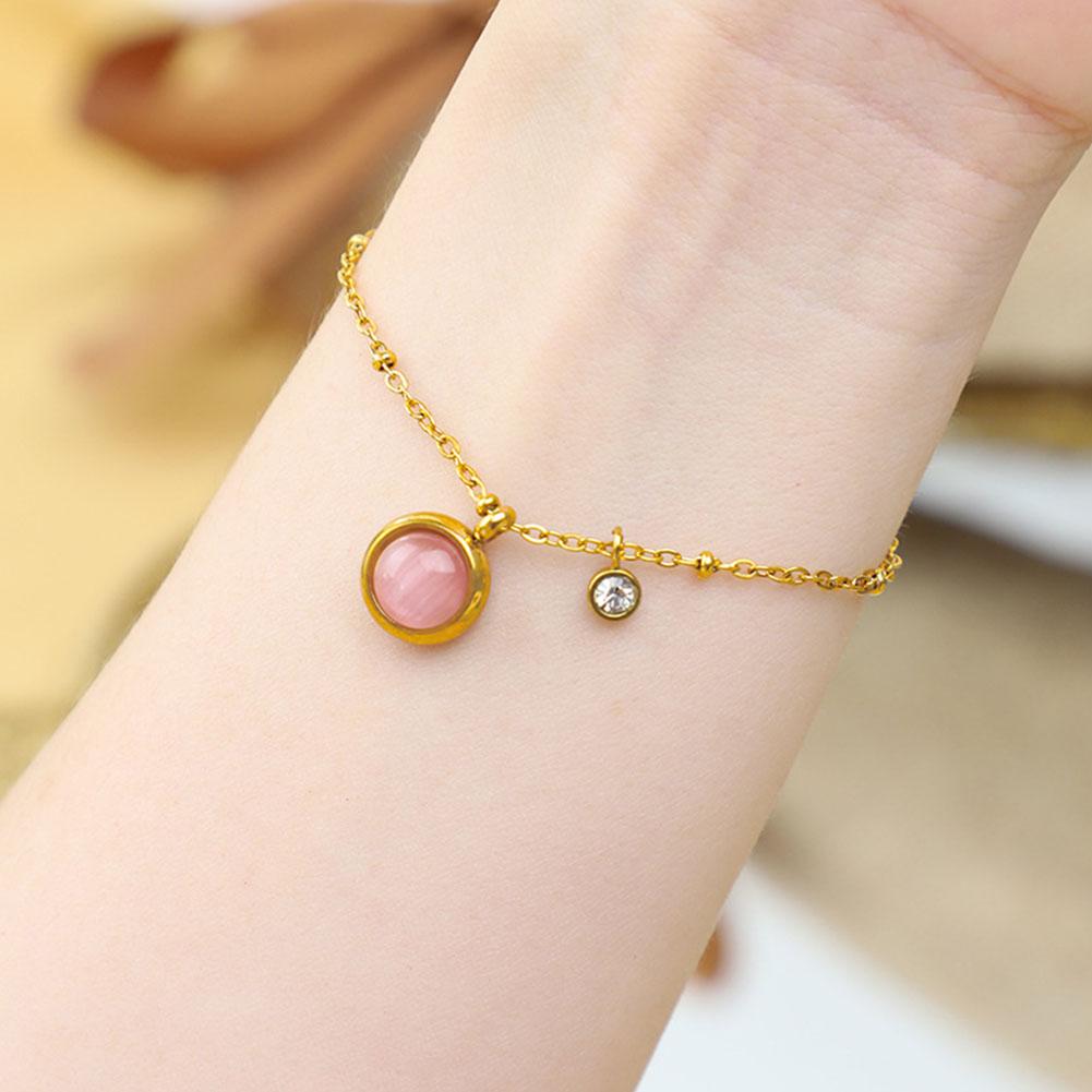 thumbnail image 4 of SGACAI Pulsera de ojo de gato de la suerte para mujer, pulsera multifuncional de acero de titanio, rápida, 4 of 7