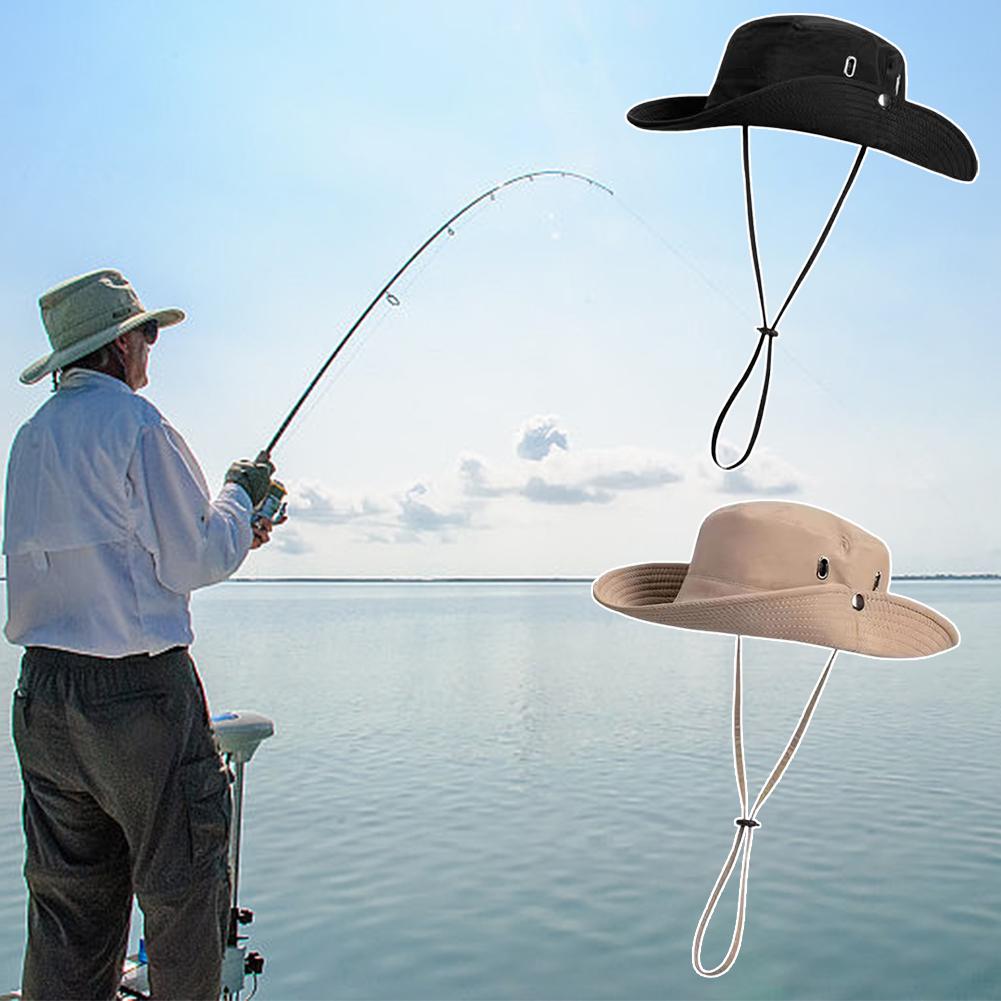 thumbnail image 4 of Ruifaya Sombrero de pescador, sombrero de vaquero, sombrero de pescador, protección solar, sombrero de montañismo J5R9 λτ, 4 of 7