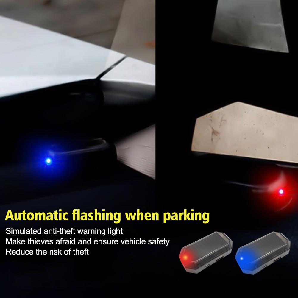 thumbnail image 3 of SGACAI Accesorios para el interior del coche Luz LED solar con flash Advertencia antirrobo R7J9, 3 of 7