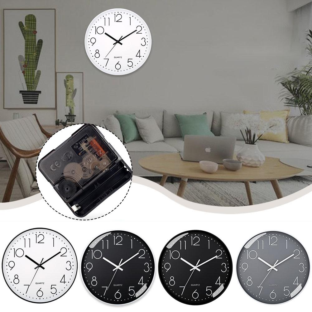 thumbnail image 2 of Wartleves Reloj de pared moderno, relojes de pared que funcionan con pilas, silencioso, sin tictac, redondo, para sala de estar, dormitorio, oficina, 2 of 7