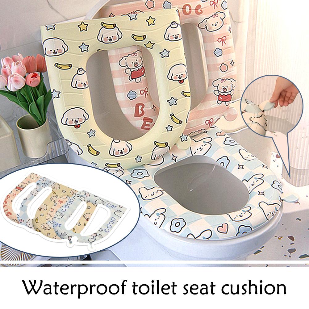 thumbnail image 2 of Ruifaya Cojín de asiento de inodoro impermeable, suave, cómodo, universal, para uso doméstico, 2 of 7