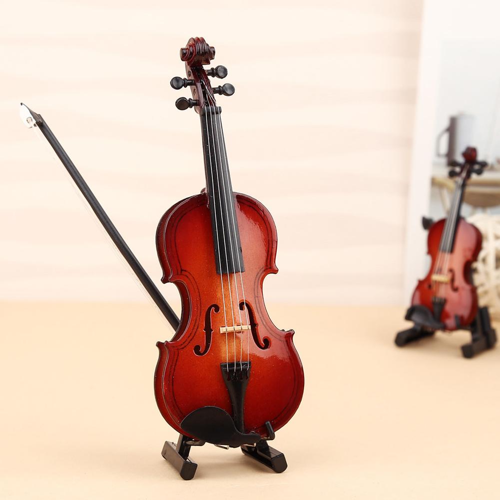 thumbnail image 2 of SGACAI Modelo de violín en miniatura de madera, réplica de instrumento musical en miniatura, modelo hecho a mano K6, 2 of 7