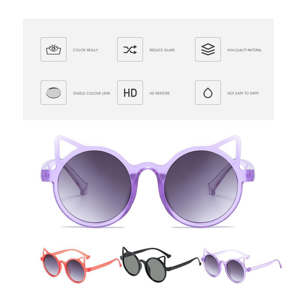 thumbnail image 2 of Wartleves Gafas de sol para niños Gafas de sol con orejas de gato Gafas para niños Gafas para niñas y niños, 2 of 7