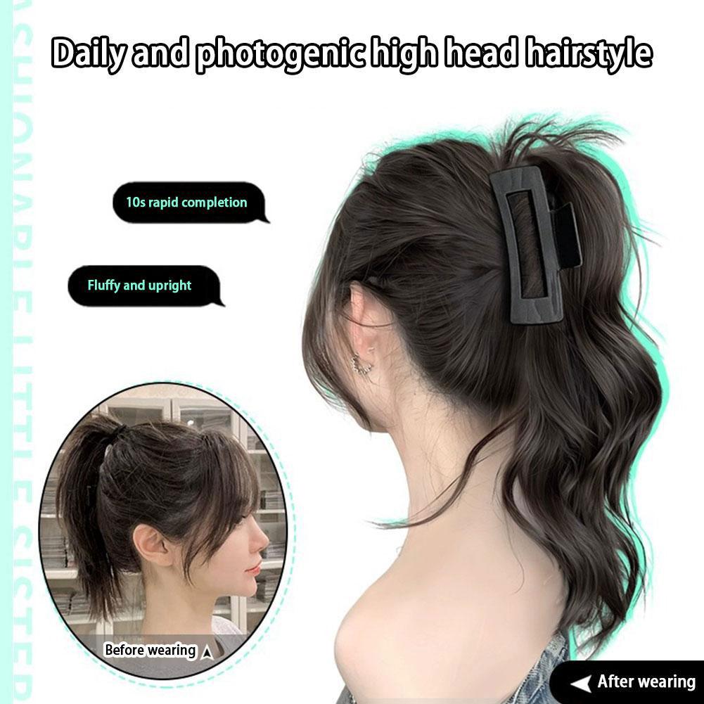 thumbnail image 3 of Ruifaya Extensiones de cabello con pinzas para cola de caballo, extensiones de cabello de cola de caballo de pieza corta, N3E3 de, 3 of 7