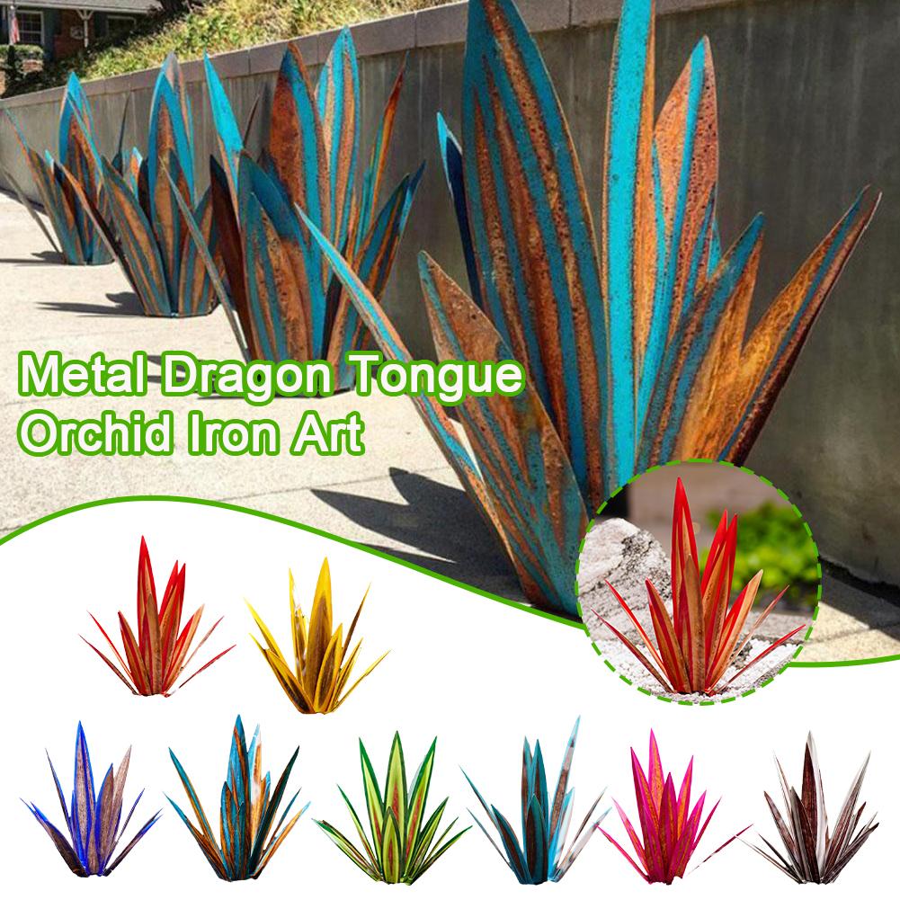thumbnail image 2 of SGACAI Escultura rústica de tequila, planta de agave de metal, decoración de jardín, arte ¡CALIENTE!, 2 of 7