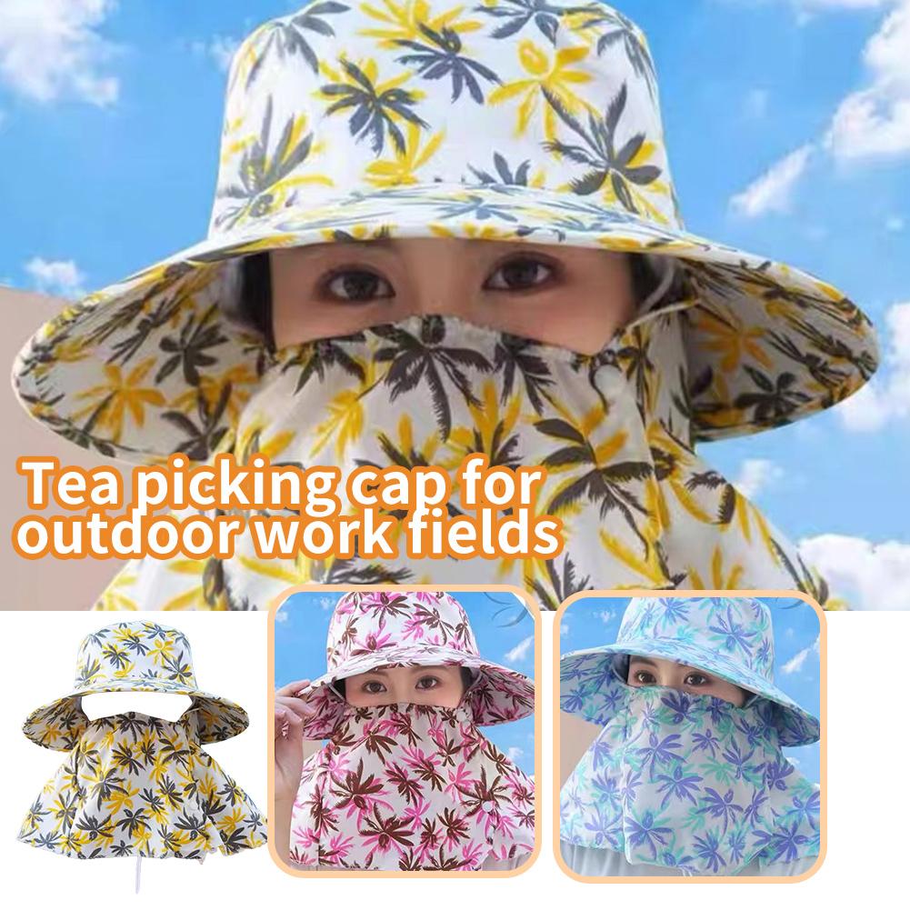 thumbnail image 2 of Ruifaya Sombrero de ala ancha grande para mujer, con solapa para el cuello, protector solar para exteriores, anti-UV para verano, 2 of 7