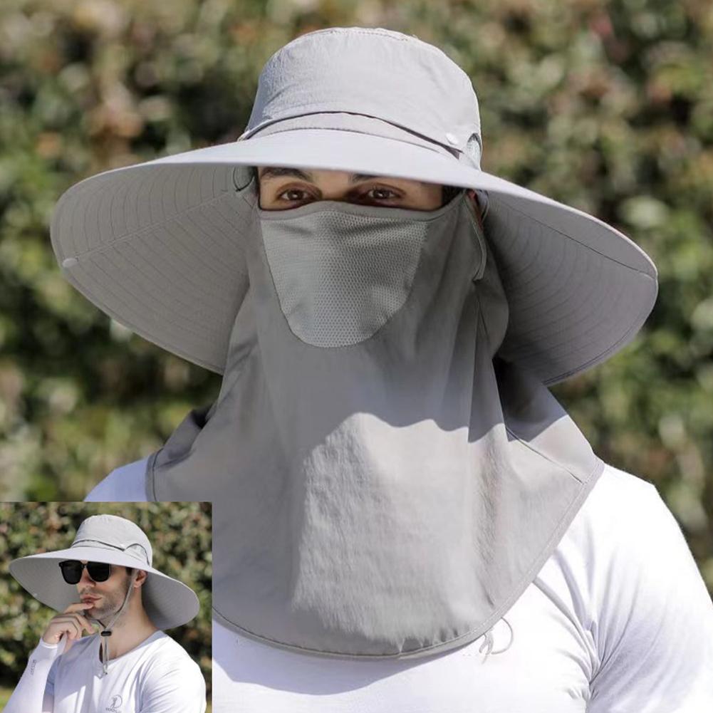 thumbnail image 4 of SGACAI Sombrero de pesca con protección solar desmontable y velo para hombre, máscara de verano, τ< жи XN, 4 of 7