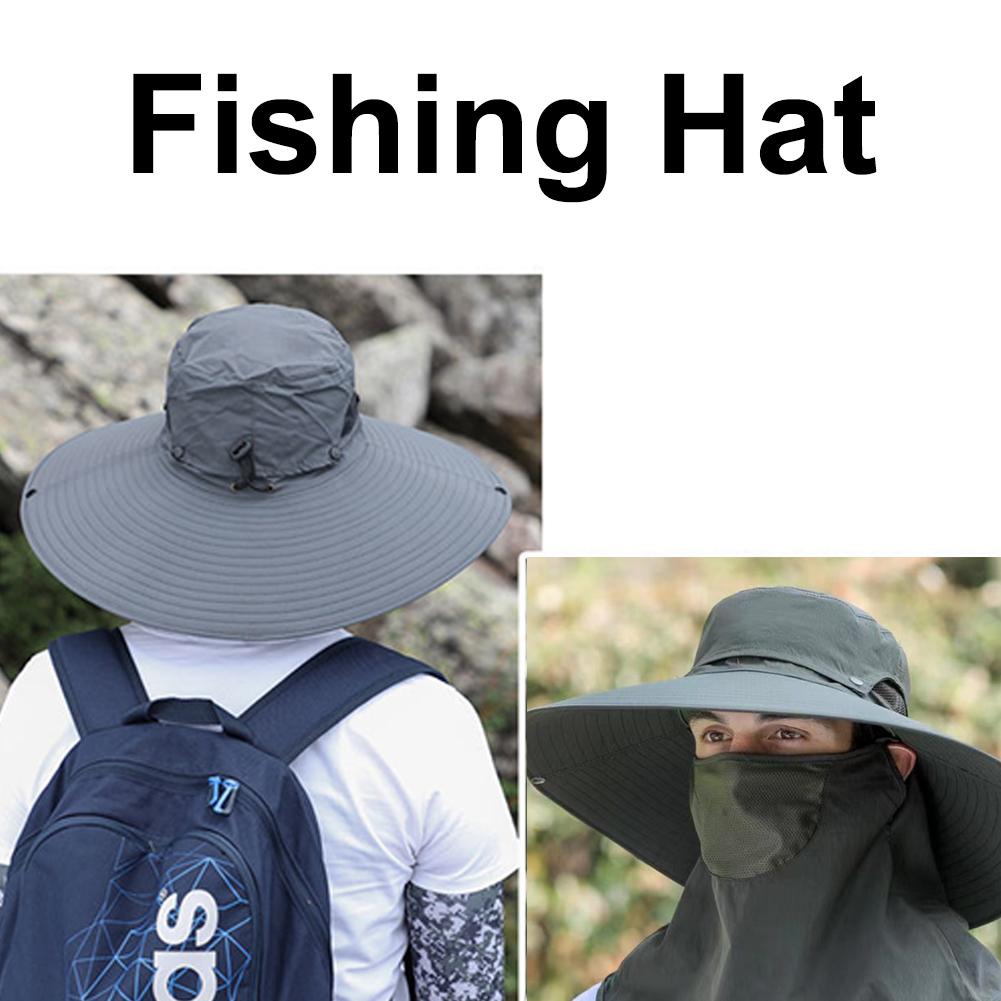 thumbnail image 3 of SGACAI Sombrero de pesca con protección solar desmontable y velo para hombre, máscara de verano, τ< жи XN, 3 of 7